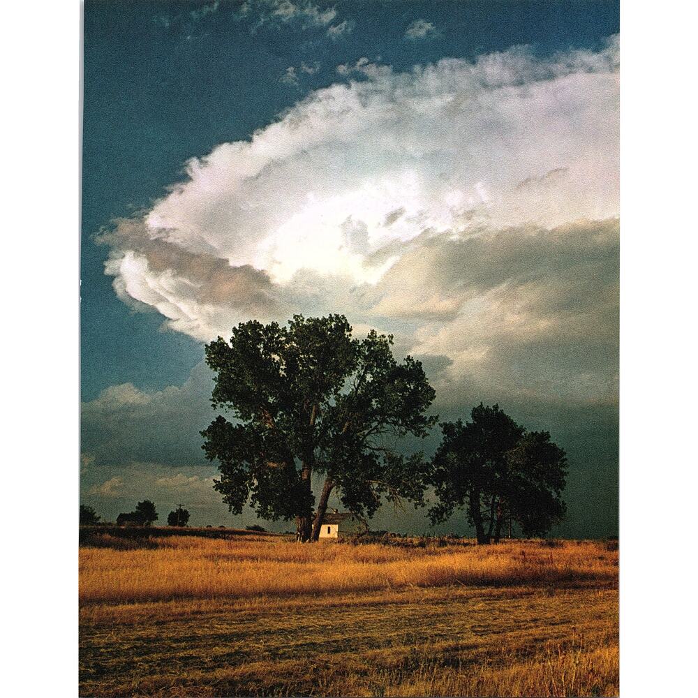 Prairie Landscape with Dramatic Sky 1970s Retro Kitsch Wall Art Print SE3 - Picture 1 of 2